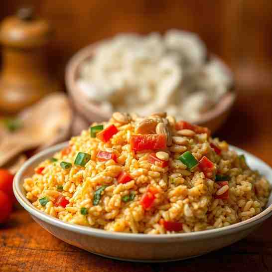 Malian Creamy Peanut Rice - Easy West African Cuisine